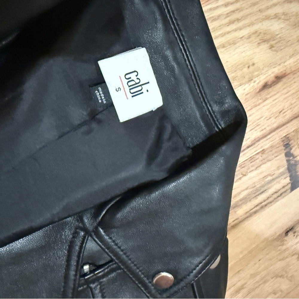 CAbi Black Leather Motorcycle Jacket - Picture 2 of 7